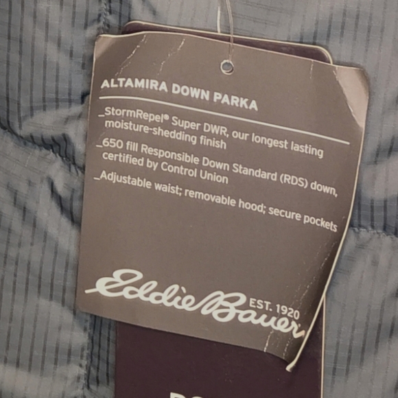 Eddie Bauer Women's Altamira Down Parka Graphite 2XL NWT - Picture 5 of 7